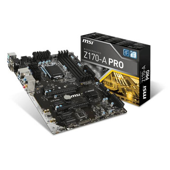 MSI Z170-A PRO LGA1151/ Intel Z170/ DDR4/ 2-Way CrossFireX/ SATA3&USB3.1/ M.2&SATA Express/ A&GbE/ ATX Motherboard