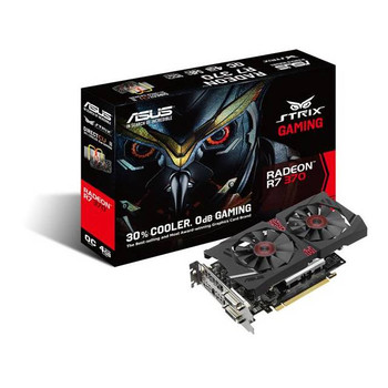 Asus STRIX AMD Radeon R7 370 OC 4GB GDDR5 2DVI/HDMI/DisplayPort PCI-Express Video Card Asus STRIX AMD Radeon R7 370 OC 4GB GDDR5 2DVI/HDMI/DisplayPort PCI-Express Video Card