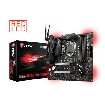 MSI Z370M GAMING PRO AC LGA1151/ Intel Z370/ DDR4/ 2-Way CrossFireX & 2-Way SLI/ SATA3&USB3.1/ M.2/ WiFi/ A&GbE/ ATX Motherboard