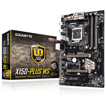 GIGABYTE GA-X150-PLUS WS LGA1151/ Intel C232/ DDR4/ 2-Way CrossFireX/ SATA3&USB3.0/ M.2&SATA Express/ A&GbE/ ATX Motherboard GIGABYTE GA-X150-PLUS WS LGA1151/ Intel C232/ DDR4/ 2-Way CrossFireX/ SATA3&USB3.0/ M.2&SATA Express/ A&GbE/ ATX Motherboard