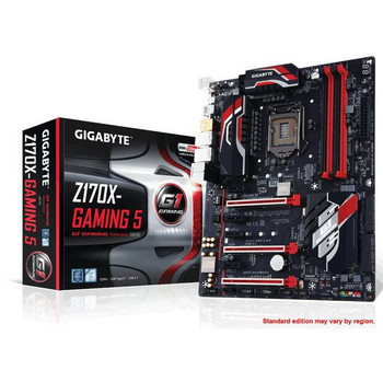 GIGABYTE GA-Z170X-GAMING 5 LGA1151/ Intel Z170/ DDR4/ 3-Way CrossFireX & 2-Way SLI/ SATA3&USB3.1/ M.2&SATA Express/ A&2GbE/ ATX Motherboard