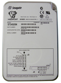 ST34520N - Seagate 4.5GB 7200RPM 50-Pin NARROW SCSI 3.5-inch Low Profile (1.0 inch) Hard Drive ST34520N - Seagate 4.5GB 7200RPM 50-Pin NARROW SCSI 3.5-inch Low Profile (1.0 inch) Hard Drive