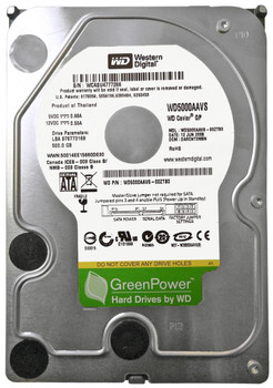 WD5000AAVS-00ZTB0 - Western Digital Caviar Green 500GB 7200RPM SATA 3Gbps 8MB Cache 3.5-inch Internal Hard Drive (Refurbished) WD5000AAVS-00ZTB0 - Western Digital Caviar Green 500GB 7200RPM SATA 3Gbps 8MB Cache 3.5-inch Internal Hard Drive (Refurbished)