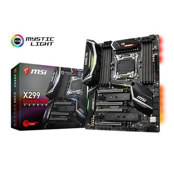 MSI X299 GAMING PRO CARBON LGA2066/ Intel X299/ DDR4/ 3-Way CrossFireX & 3-Way SLI/ SATA3&USB3.1/ M.2&U.2/ A&GbE/ ATX Motherboard
