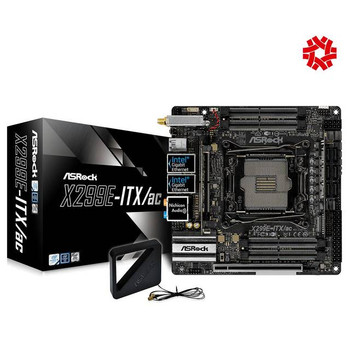 ASRock X299E-ITX/AC LGA2066/ Intel X299/ DDR4/ SATA3&USB3.1/ M.2/ WiFi/ A&2GbE/ Mini-ITX Motherboard