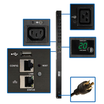 Tripp Lite PDUMV20HVNET2LX 8AC outlet(s) 0U Black power distribution unit (PDU)