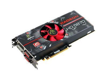 HD-587X-ZNFA - XFX Radeon HD 5870 1GB 256-Bit DDR5 PCI Express 2.1 x16 Dual DVI. HDMI/ DisplayPort/ HDCP Ready/ CrossFireX Support Video Graphics Card HD-587X-ZNFA - XFX Radeon HD 5870 1GB 256-Bit DDR5 PCI Express 2.1 x16 Dual DVI. HDMI/ DisplayPort/ HDCP Ready/ CrossFireX Support Video Graphics Card