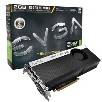 02G-P4-2683-BR - EVGA GeForce GTX 680 SC Signature 2GB 256-Bit GDDR5 Dual DVI/ HDMI/ DisplayPort Video Graphics Card