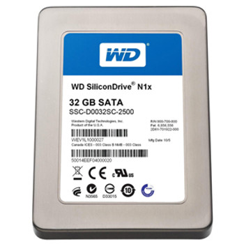 SSC-D0032SC-2500 - Western Digital SiliconDrive SSC-D0032SC-2500 32 GB Internal Solid State Drive - 2.5 - SATA/300 - Hot Swappable SSC-D0032SC-2500 - Western Digital SiliconDrive SSC-D0032SC-2500 32 GB Internal Solid State Drive - 2.5 - SATA/300 - Hot Swappable