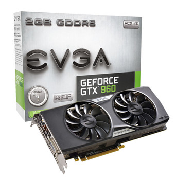02G-P4-2963-KR - EVGA GeForce GTX 960 2GB Gaming ACX 2.0+, Whisper Silent Cooling Graphics Card 02G-P4-2963-KR - EVGA GeForce GTX 960 2GB Gaming ACX 2.0+, Whisper Silent Cooling Graphics Card