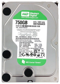 WD7500AACS-00D6B1 - Western Digital Caviar Green 750GB 7200RPM SATA 3Gbps 16MB Cache 3.5-inch Internal Hard Drive (Refurbished) WD7500AACS-00D6B1 - Western Digital Caviar Green 750GB 7200RPM SATA 3Gbps 16MB Cache 3.5-inch Internal Hard Drive (Refurbished)