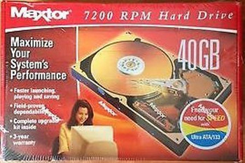 L01J040 - Maxtor DiamondMax 40 GB 3.5 Internal Hard Drive - - IDE Ultra ATA/133 (ATA-7) - 7200 rpm - 2 MB Buffer L01J040 - Maxtor DiamondMax 40 GB 3.5 Internal Hard Drive - - IDE Ultra ATA/133 (ATA-7) - 7200 rpm - 2 MB Buffer