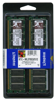 KTC-ML370G3/512 - Kingston 512MB Kit (2 X 256MB) PC2100 DDR-266MHz ECC Registered CL2.5 184-Pin DIMM Memory (Kit of 2) KTC-ML370G3/512 - Kingston 512MB Kit (2 X 256MB) PC2100 DDR-266MHz ECC Registered CL2.5 184-Pin DIMM Memory (Kit of 2)
