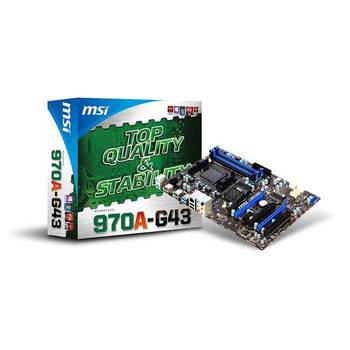 MSI 970A-G43 Socket AM3+/ AMD 970/ DDR3/ SATA3&USB3.0/ A&GbE/ ATX Motherboard MSI 970A-G43 Socket AM3+/ AMD 970/ DDR3/ SATA3&USB3.0/ A&GbE/ ATX Motherboard