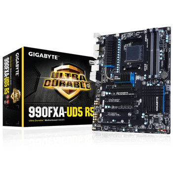 GIGABYTE GA-990FXA-UD5 R5 Socket AM3+/ AMD 990FX/ DDR3/ 3-Way CrossFireX&3-Way SLI/ SATA3&USB3.0/ A&GbE/ ATX Motherboard GIGABYTE GA-990FXA-UD5 R5 Socket AM3+/ AMD 990FX/ DDR3/ 3-Way CrossFireX&3-Way SLI/ SATA3&USB3.0/ A&GbE/ ATX Motherboard