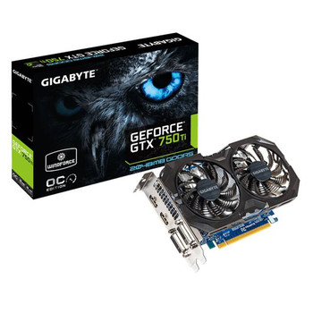 GIGABYTE NVIDIA GeForce GTX 750 Ti OC 2GB GDDR5 2DVI/2HDMI PCI-Express Video Card GIGABYTE NVIDIA GeForce GTX 750 Ti OC 2GB GDDR5 2DVI/2HDMI PCI-Express Video Card