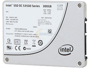 SSDSC2BB300G401 - Intel DC S3500 Series 300GB SATA 6GB/s 20NM MLC 2.5-inch Solid State Drive SSDSC2BB300G401 - Intel DC S3500 Series 300GB SATA 6GB/s 20NM MLC 2.5-inch Solid State Drive
