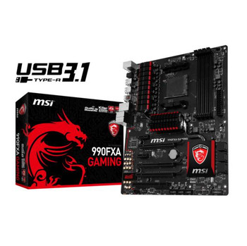 MSI 990FXA GAMING Socket AM3+/ AMD 990FX/ DDR3/ 3-Way CrossFireX & 2-Way SLI/ SATA3&USB3.1/ A&GbE/ ATX Motherboard MSI 990FXA GAMING Socket AM3+/ AMD 990FX/ DDR3/ 3-Way CrossFireX & 2-Way SLI/ SATA3&USB3.1/ A&GbE/ ATX Motherboard