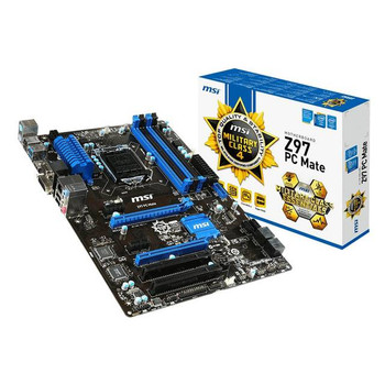 MSI Z97 PC MATE LGA1150/ Intel Z97/ DDR3/ CrossFireX/ SATA3&USB3.0/ A&GbE/ ATX Motherboard MSI Z97 PC MATE LGA1150/ Intel Z97/ DDR3/ CrossFireX/ SATA3&USB3.0/ A&GbE/ ATX Motherboard
