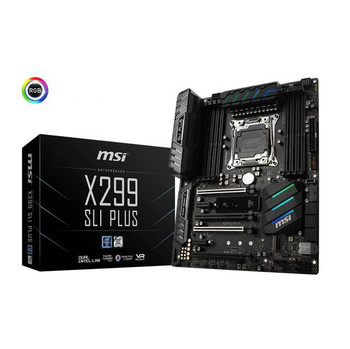 MSI X299 SLI PLUS LGA2066/ Intel X299/ DDR4/ CrossFireX & SLI/ SATA3&USB3.1/ M.2&U.2/ A&GbE/ ATX Motherboard