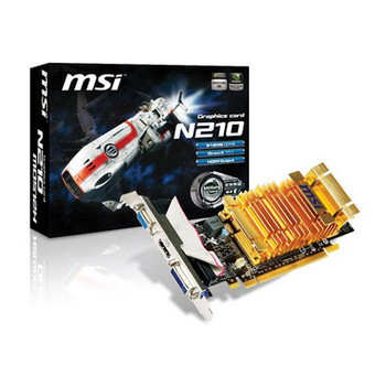 N210-MD512H-A1 - MSI GeForce 210 512MB GDDR2 VGA/ DVI/ HDMI PCI-Express Video Graphics Card N210-MD512H-A1 - MSI GeForce 210 512MB GDDR2 VGA/ DVI/ HDMI PCI-Express Video Graphics Card