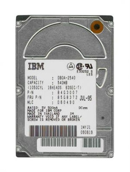 DBOA-2540 IBM Travelstar LP 540MB 4000RPM ATA/IDE 64KB