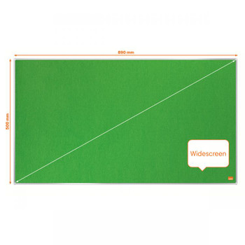Nobo 1915425 Impression Pro 890x500mm Widescreen Green Felt Notice Board