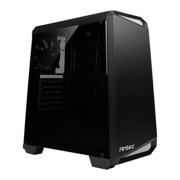 Antec NX100 ATX Gaming Case w /  Window, 12cm Rear Fan, Black / Grey Highlights