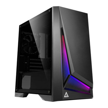 Antec DP301M Dapper Dark Phantom Gaming Case w /  Window, Micro ATX,  Tempered Glass, ARGB Front Panel