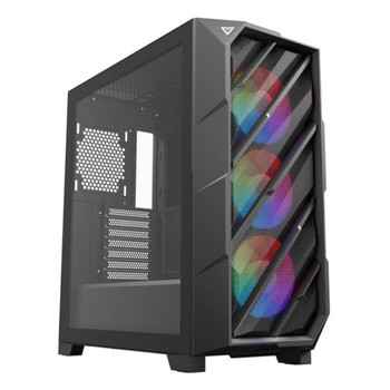 Antec DP503 Gaming Case w /  Glass Window, E-ATX, Slanted Bar Mesh Front, 3 ARGB Fans, RGB / PWM Controller, LED Control Button, USB-C