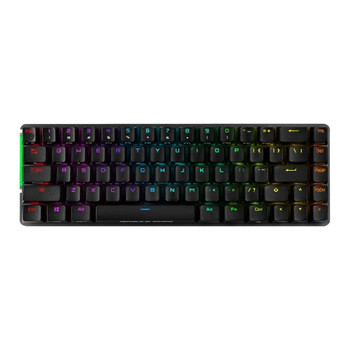 Asus ROG FALCHION Compact 65% Mechanical RGB Gaming Keyboard, Wireless / USB, Cherry MX Red Switches, Per-key RGB Lighting, Touch Panel, 450-hour Battery Life