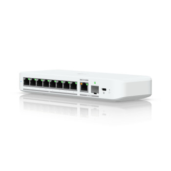 USW-FLEX-2.5G-8 , Ubiquiti UniFi Flex 2.5G Managed L2 2.5G Ethernet (100/1000/2500) Power over Ethernet (PoE) Desktop/Wall-Mounting White