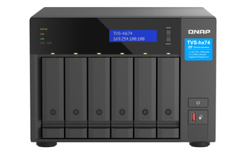 TVS-H674T-I5-32G - QNAP TVS-H674T-I5-32G NAS/storage server Tower Intel Core i5 i5-12400 32 GB DDR4 HDD QNAP QTS Black