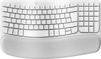 920-012404 - Logitech Wave Keys for Mac keyboard Home/Office Bluetooth QWERTZ German White