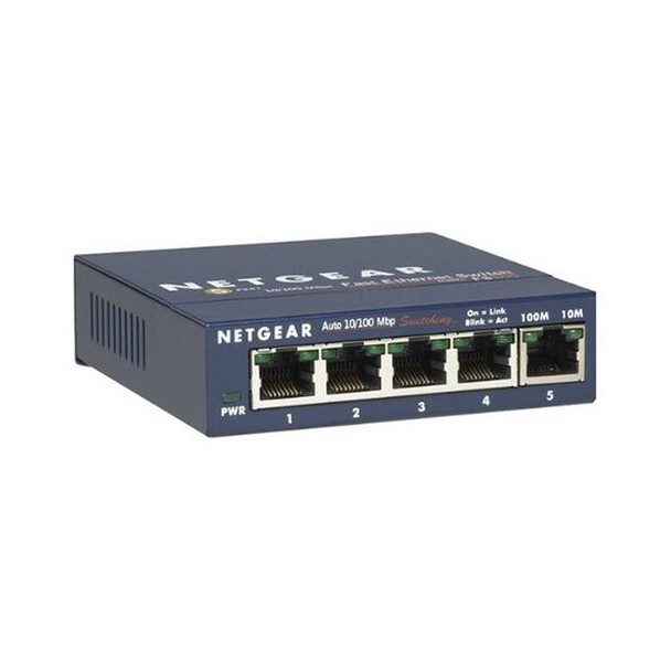 Netgear FS105NA 5-Port 10/100 Mbps Switch (Metal Case)