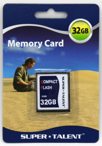Super Talent 450X 32GB High Speed Compact Flash Memory Card