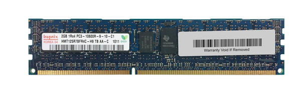 HMT125R7BFR4C-H9 - Hynix 2GB PC3-10600 DDR3-1333MHz ECC Registered CL9 240-Pin DIMM Single Rank Memory Module