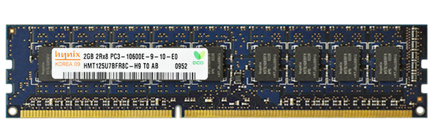 HMT125U7BFR8C-H9 - Hynix 2GB PC3-10600 DDR3-1333MHz ECC Unbuffered CL9 240-Pin DIMM Dual Rank Memory Module