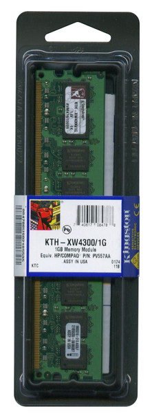 KTH-XW4300/1G - Kingston 1GB 667Mhz PC2-5300 Non ECC Unbuffered DDR2 SDRAM 240-Pin Dimm Memory Module for Server & workstation