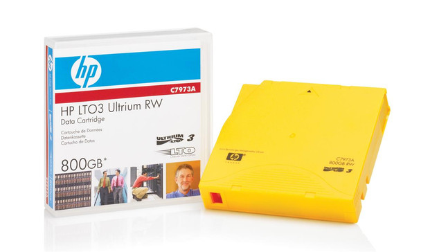 C7973AL#023 - HP LTO-3 Ultrium 400/800GB RW Storage Media non Custom Label Tape Data Cartridge