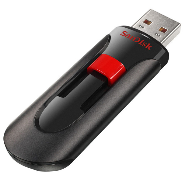 Sandisk 128GB Cruzer Glide 128GB USB 2.0 Capacity Black, Red USB flash drive