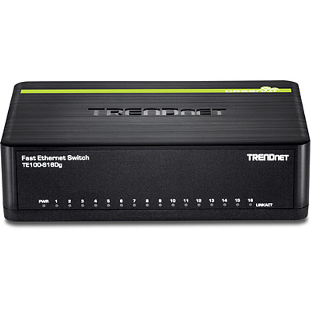 Trendnet TE100-S16Dg Unmanaged network switch L2 Fast Ethernet (10/100) Black