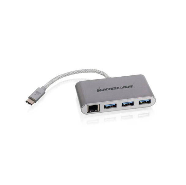 IOGEAR GUH3C34 HUB-C Gigalinq USB-C to USB-A Hub with Ethernet Adapter
