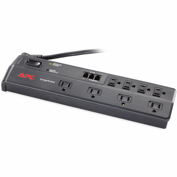 APC P8T3 Home/Office SurgeArrest 8-Outlet 120V Surge Protector w/ Phone Line Protection