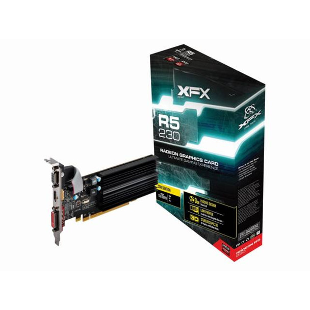 XFX AMD Radeon R5 230 1GB DDR3 VGA/DVI/HDMI Low Profile PCI-Express Video Card