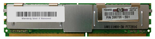398706-551 - HP 1GB 667Mhz PC2-5300 Cl5 ECC Registered DDR2 SDRAM Dimm Memory for Proliant Server and workstation