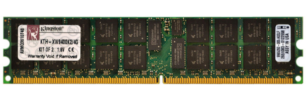 KTH-XW9400K2/4G - Kingston 4GB (2x2GB) 667Mhz PC2-5300 Cl5 ECC Registered DDR2 SDRAM 240-Pin Dimm Memory Kit