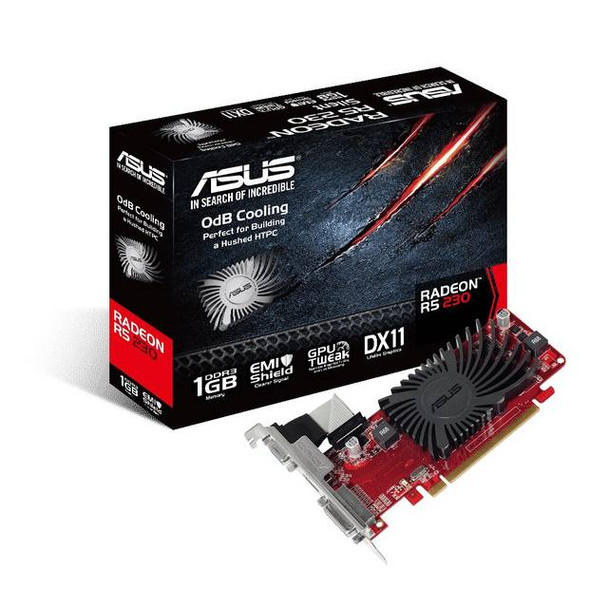 Asus AMD Radeon R5 230 1GB DDR3 VGA/DVI/HDMI PCI-Express Video Card