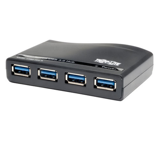 Tripp Lite 4-Port USB 3.0 5000Mbit/s Black interface hub