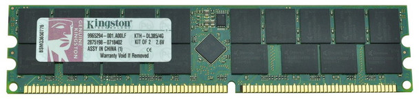 KTH-DL385/4G - Kingston 4GB (2x2GB) 400Mhz Pc3200 ECC Registered DDR SDRAM 184-Pin Dimm Memory Kit